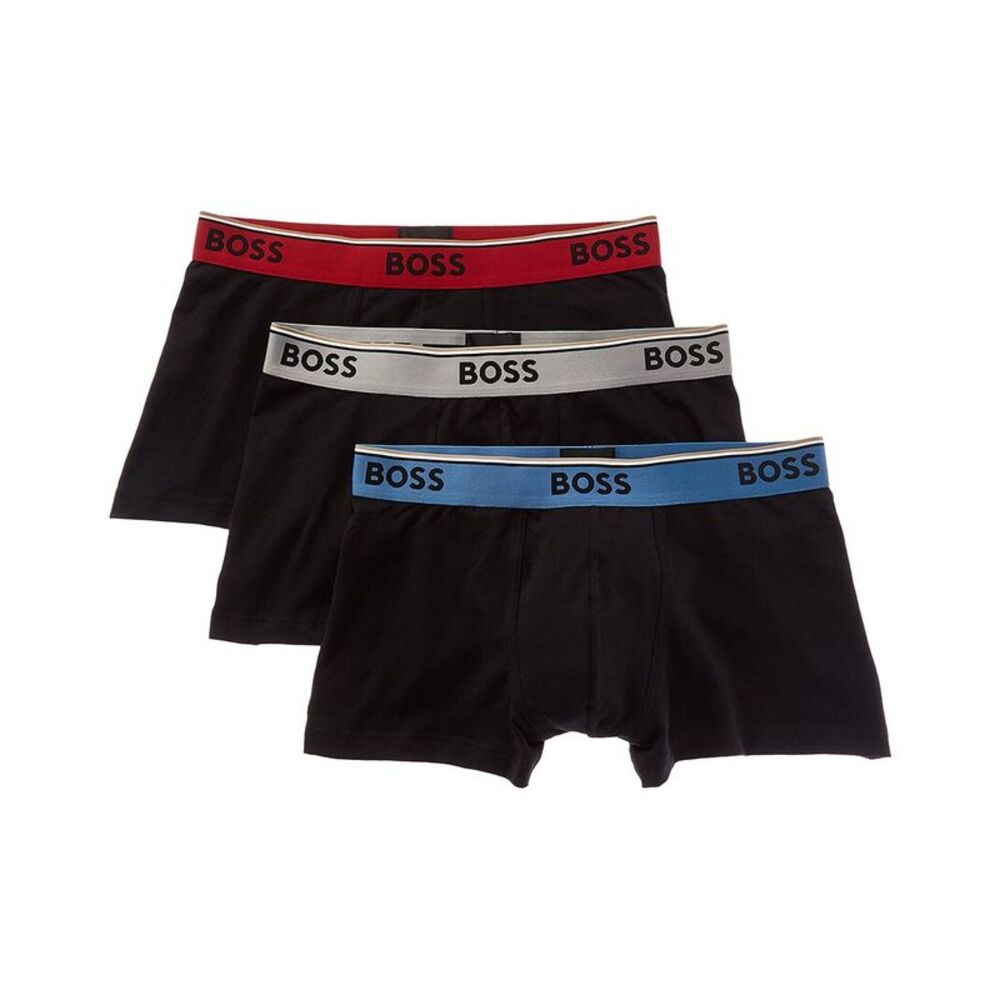 Hugo Boss Mens Boss  Set Of 3 Power Trunk, Black